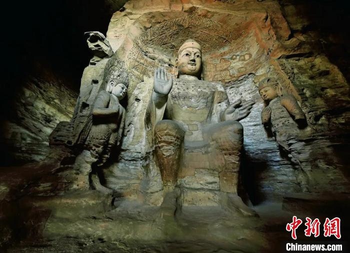 云岡石窟規(guī)模最大的洞窟第3窟。