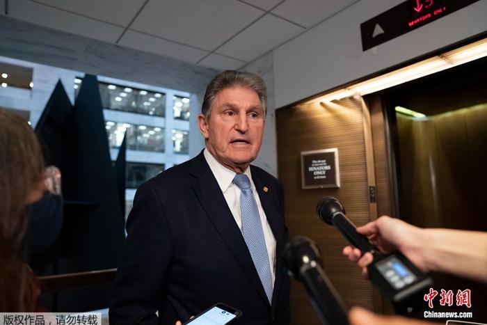 資料圖：美國民主黨籍參議員曼欽。