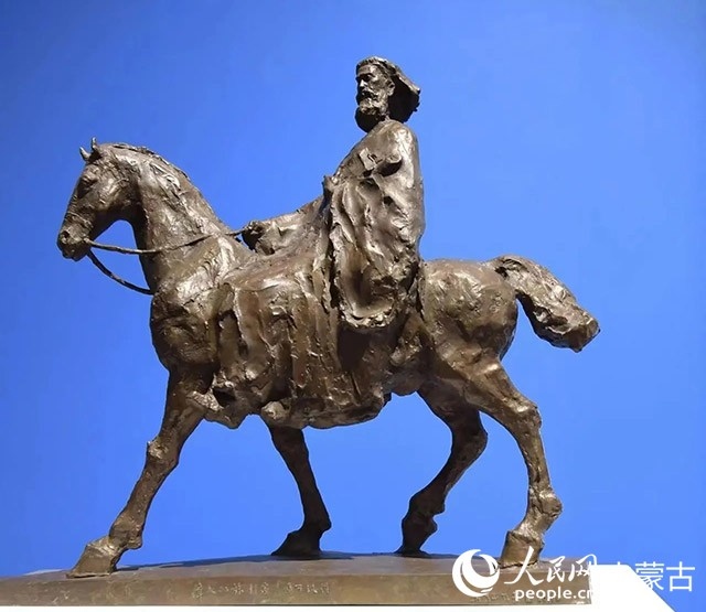 吳為山作品《馬可波羅》。人民網(wǎng)記者 富麗娟攝