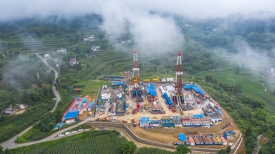 江漢油田涪陵頁(yè)巖氣田。涪陵頁(yè)巖氣公司供圖