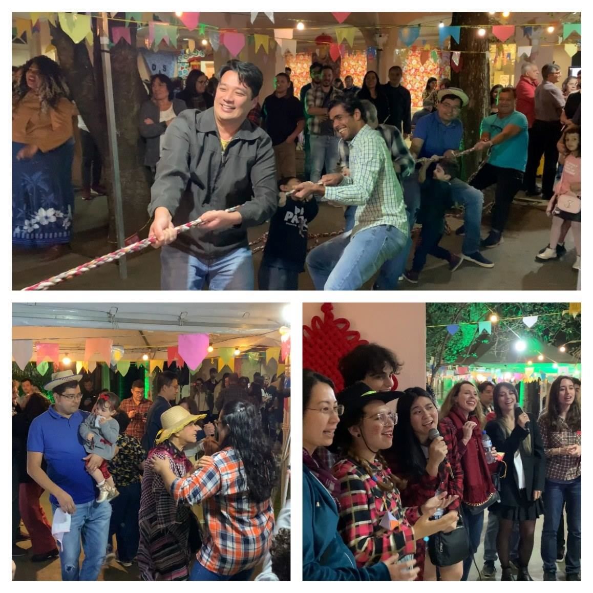 參與者在活動(dòng)中體驗(yàn)巴西豐收節(jié)文化元素。（圣保羅州立大學(xué)孔子學(xué)院供圖）