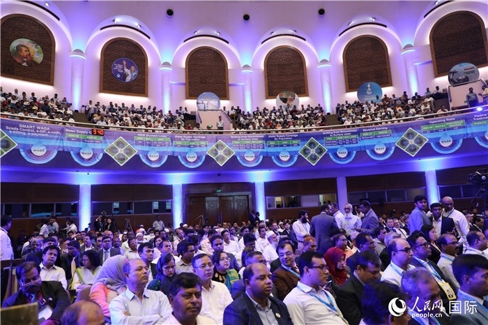 7月13日，達(dá)舍爾甘地污水處理廠項(xiàng)目竣工典禮舉行。人民網(wǎng)記者 孫廣勇攝