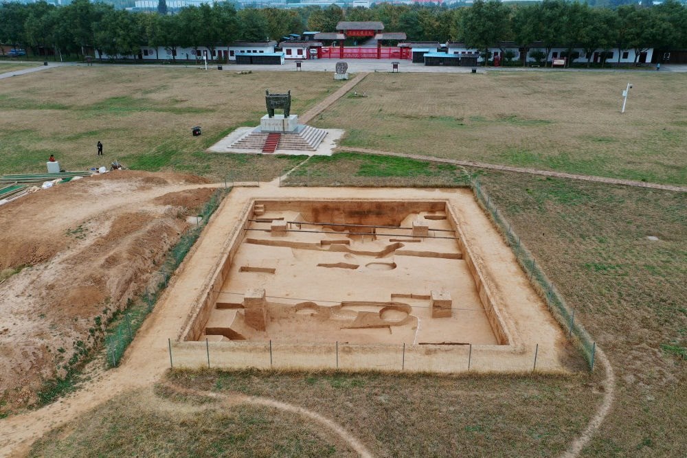 2022年河南安陽市殷墟商王陵區(qū)第三地點發(fā)掘現(xiàn)場（資料照片）。新華社發(fā)