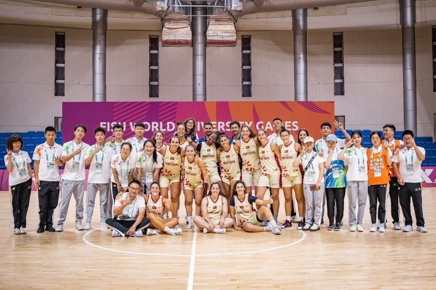成都大運(yùn)會(huì)葡萄牙女子籃球隊(duì)。 受訪者供圖