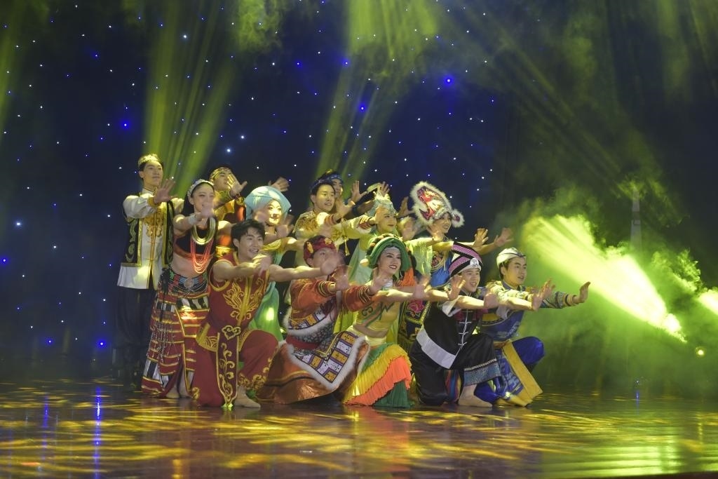 5月27日，演員在柬埔寨金邊真臘歌劇院演出。