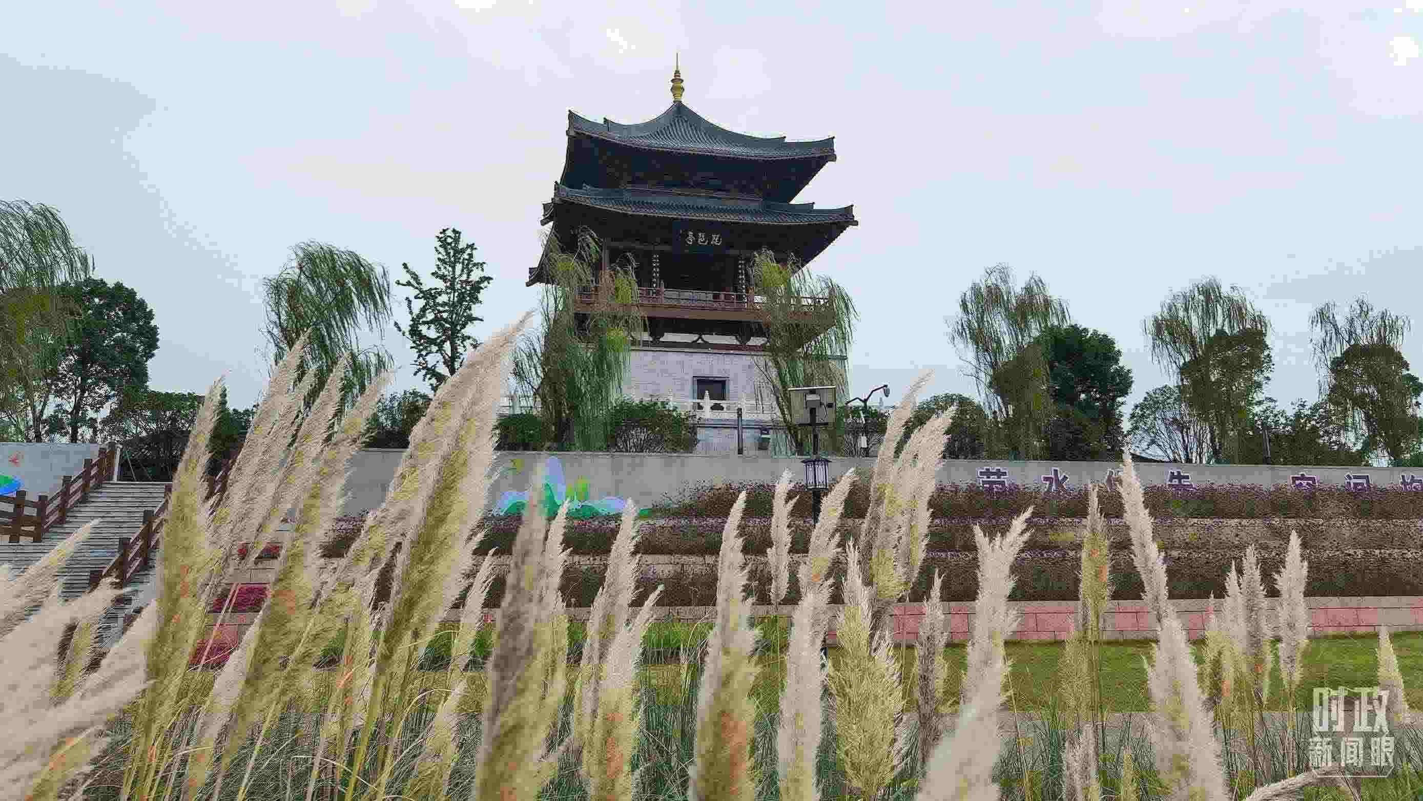 △長江國家文化公園九江城區(qū)段。（總臺央視記者程鋮拍攝）