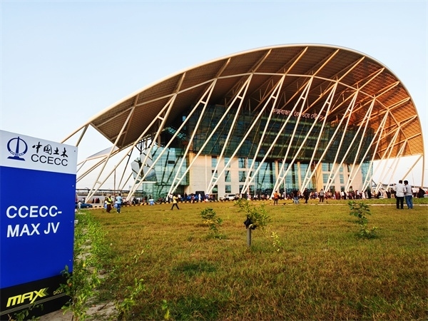 孟加拉國建筑面積最大鐵路車站——科考斯巴扎車站。中國土木工程集團有限公司供圖