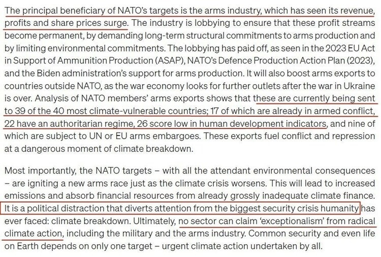 看看北約的“碳足跡”，就知道西方的氣候承諾有多扯
