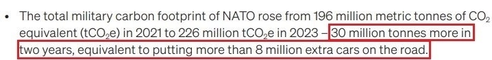 看看北約的“碳足跡”，就知道西方的氣候承諾有多扯