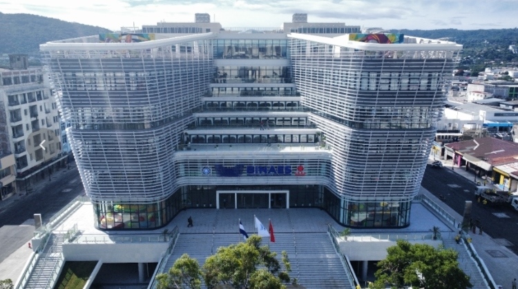 圖為中國援建薩爾瓦多國家圖書館實景。 圖片由中國援薩爾瓦多國家圖書館項目施工技術組提供