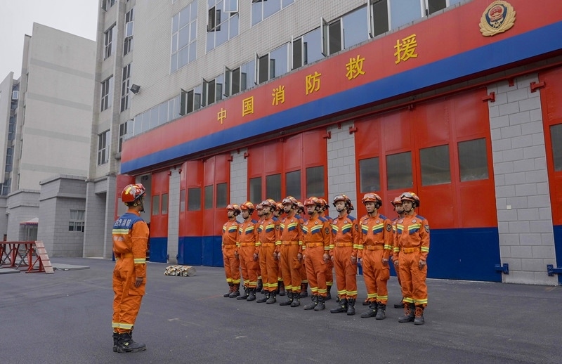 集結(jié)列隊(duì)。受訪者供圖