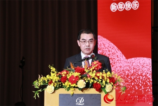 中國駐日本大使吳江浩致辭。人民網(wǎng) 許可攝