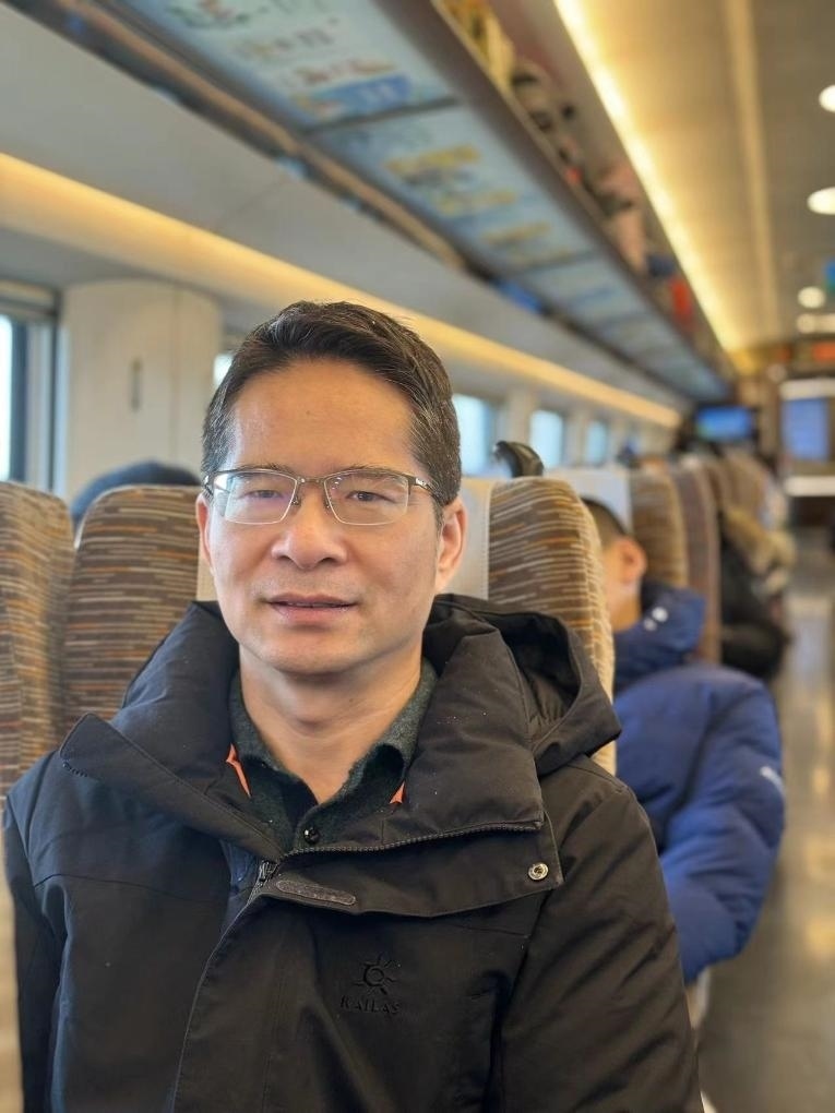 楊萬坤乘坐高鐵往返京津。（采訪對象供圖）