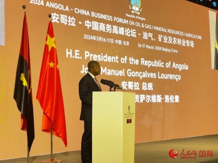 安哥拉總統(tǒng)若昂·曼努埃爾·貢薩爾維斯·洛倫索。人民網(wǎng)記者 張榮攝