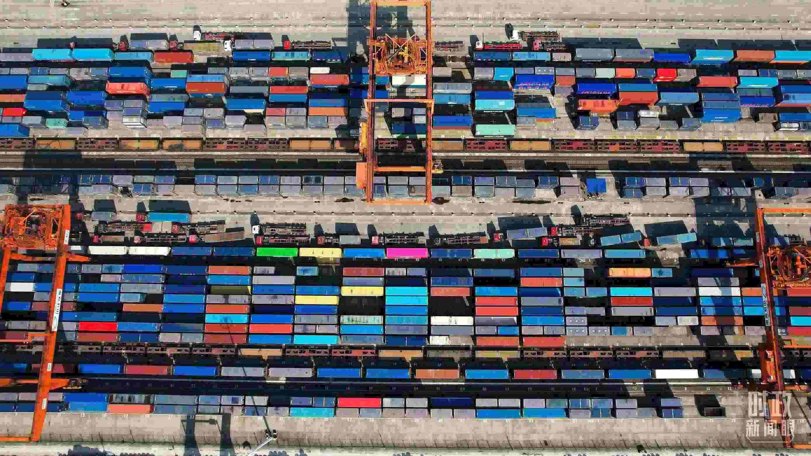 △重慶國(guó)際物流樞紐園區(qū)。（總臺(tái)央視記者范凱拍攝）