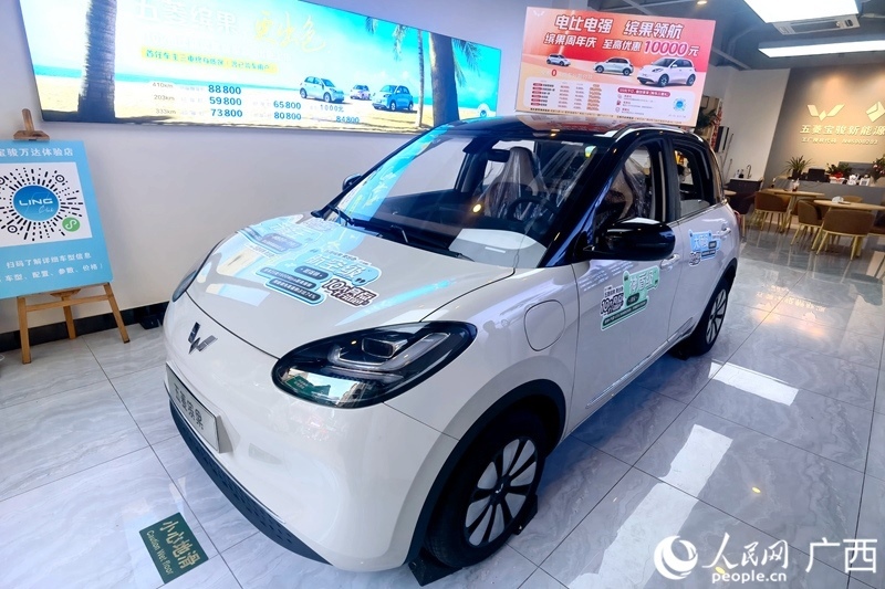 五菱汽車推出置換補貼。人民網(wǎng)記者 陳燕攝