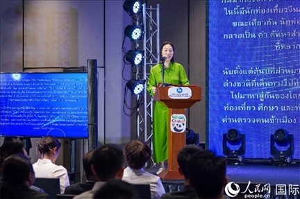 中國駐泰國大使館公使銜參贊常禹萌致辭。（普拉維攝）