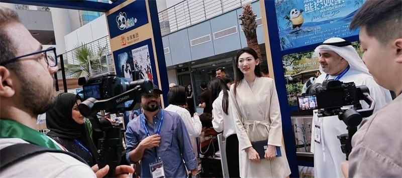 中國聯(lián)合展臺引發(fā)阿拉伯媒體關(guān)注。主辦方供圖