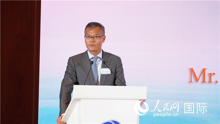 中國駐南非使館鄭冰開公使發(fā)言。 人民網(wǎng) 張茜 攝