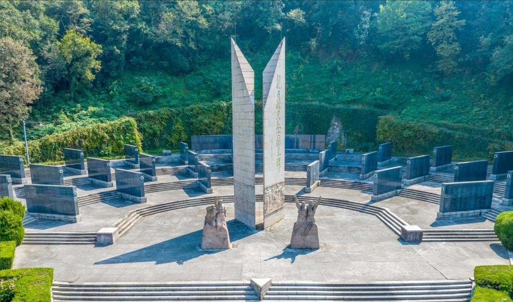 抗日航空英烈紀(jì)念碑廣場。（受訪單位供圖）