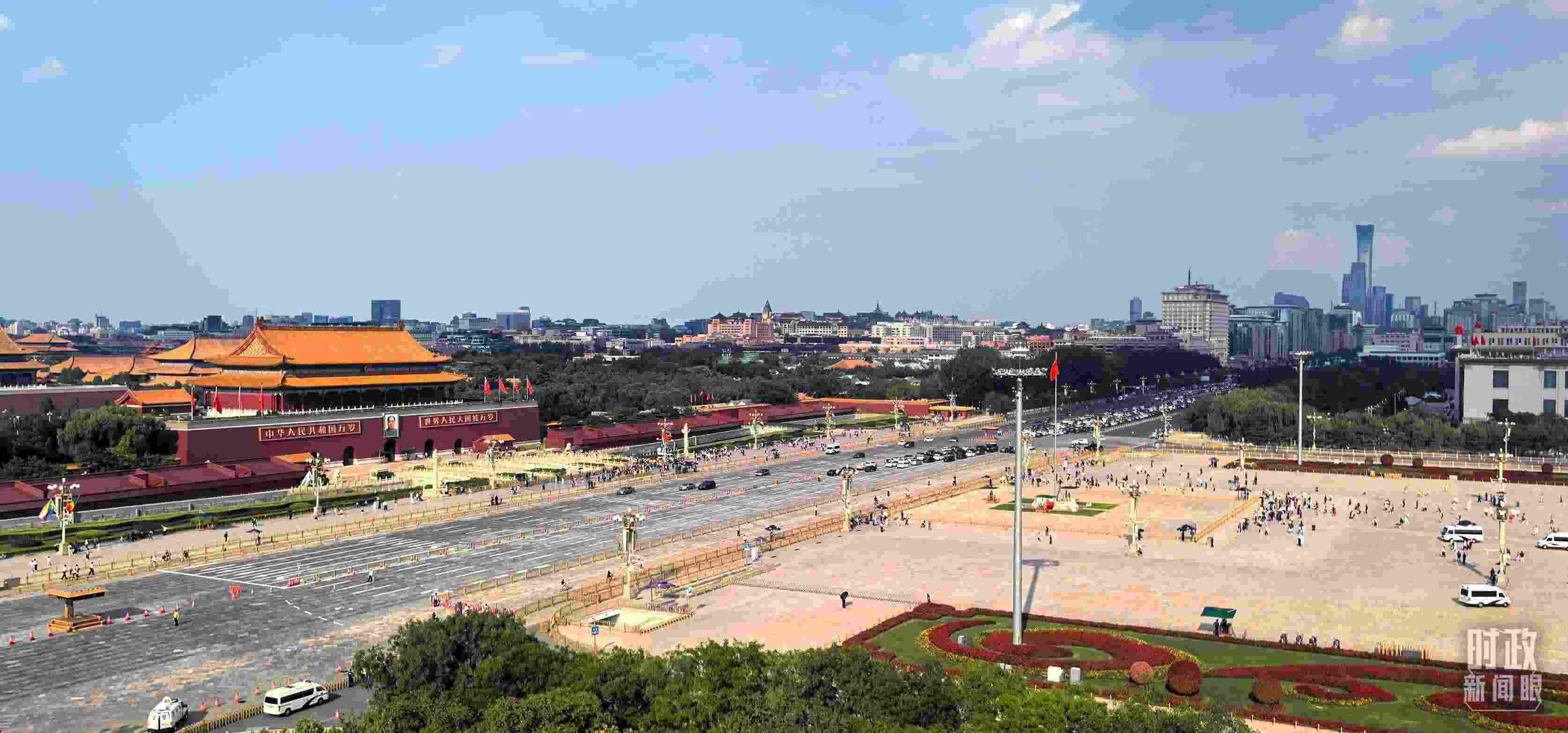 9月6日的天安門廣場。（總臺央視記者王子杭拍攝）