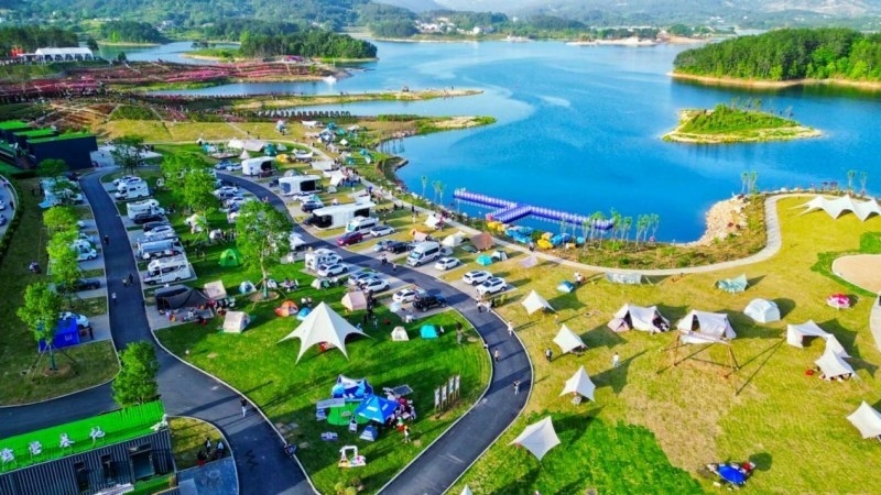 牛車河月亮灣露營(yíng)基地。受訪方供圖