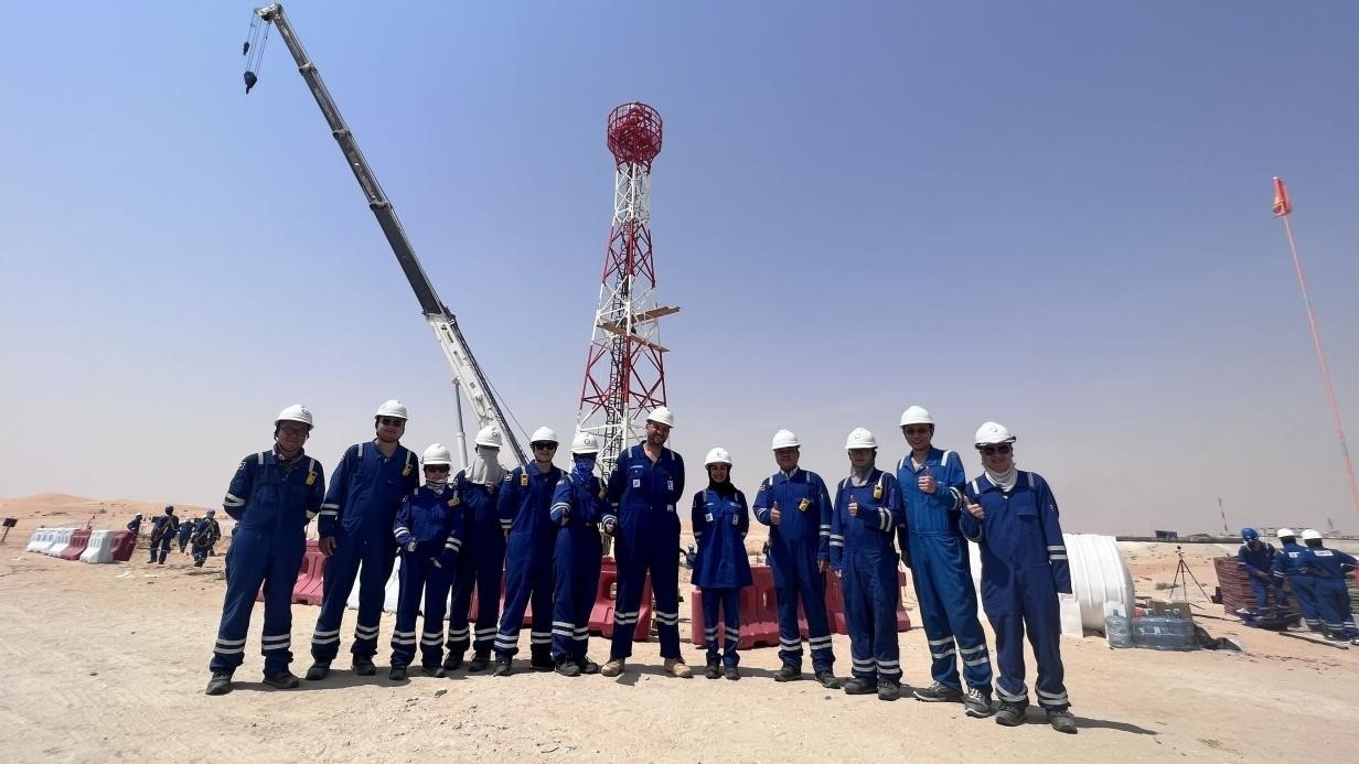 紅外線氣體監(jiān)測及智能預(yù)警系統(tǒng)安裝現(xiàn)場，振華石油供圖