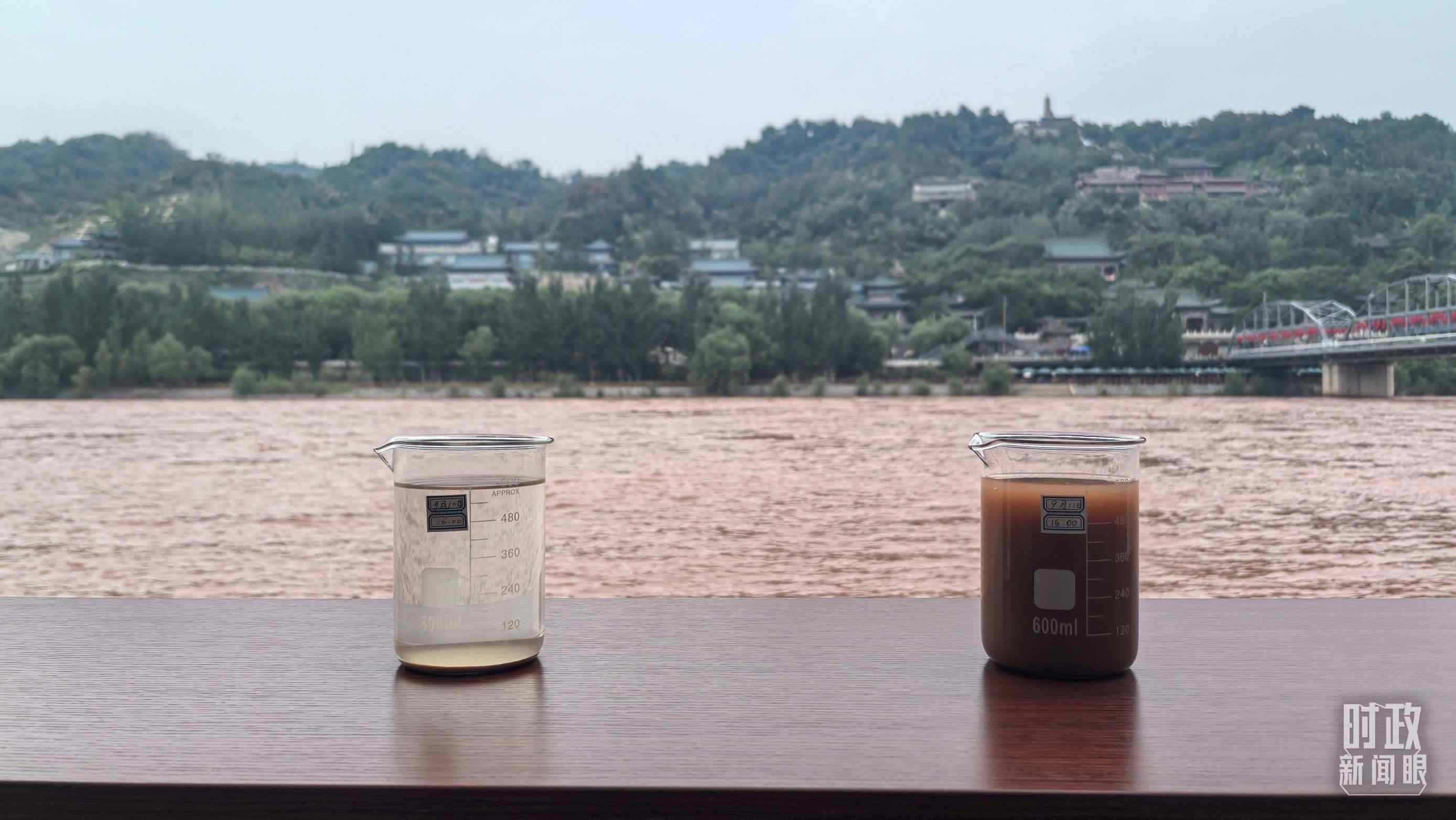 △黃河水質(zhì)監(jiān)測(cè)。（總臺(tái)央視記者陸泓宇拍攝）