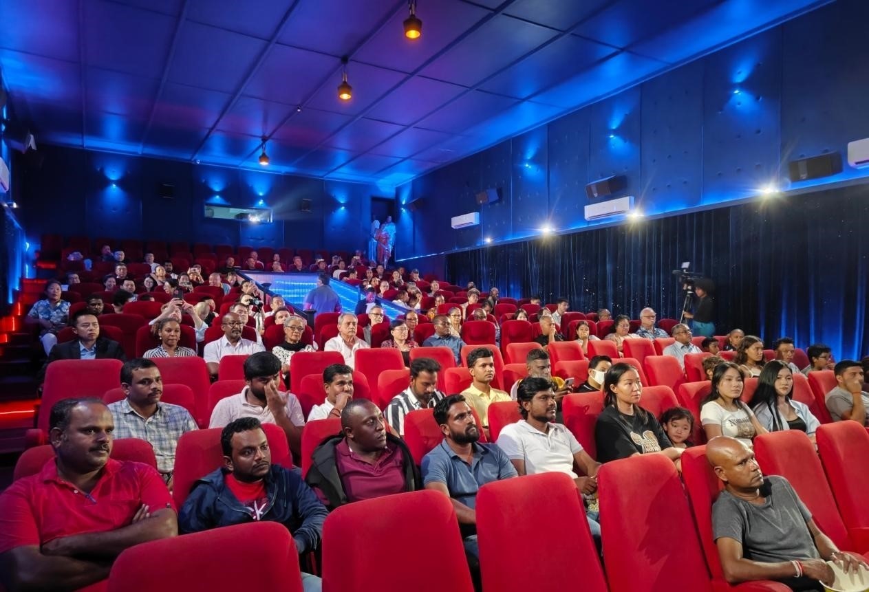 塞舌爾首屆中國電影節(jié)開幕式現(xiàn)場(chǎng)。林育楠 攝