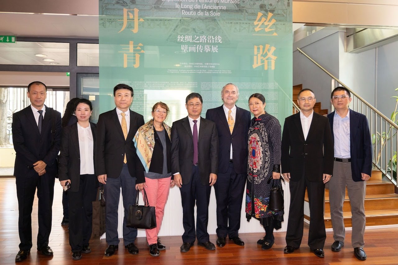 “絲路丹青——絲綢之路沿線壁畫傳摹展”在巴黎中國文化中心隆重開幕。中國藝術(shù)研究院供圖