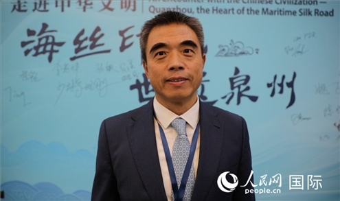 泉州市人民政府副市長姚飛接受人民網(wǎng)采訪。人民網(wǎng) 王婧攝