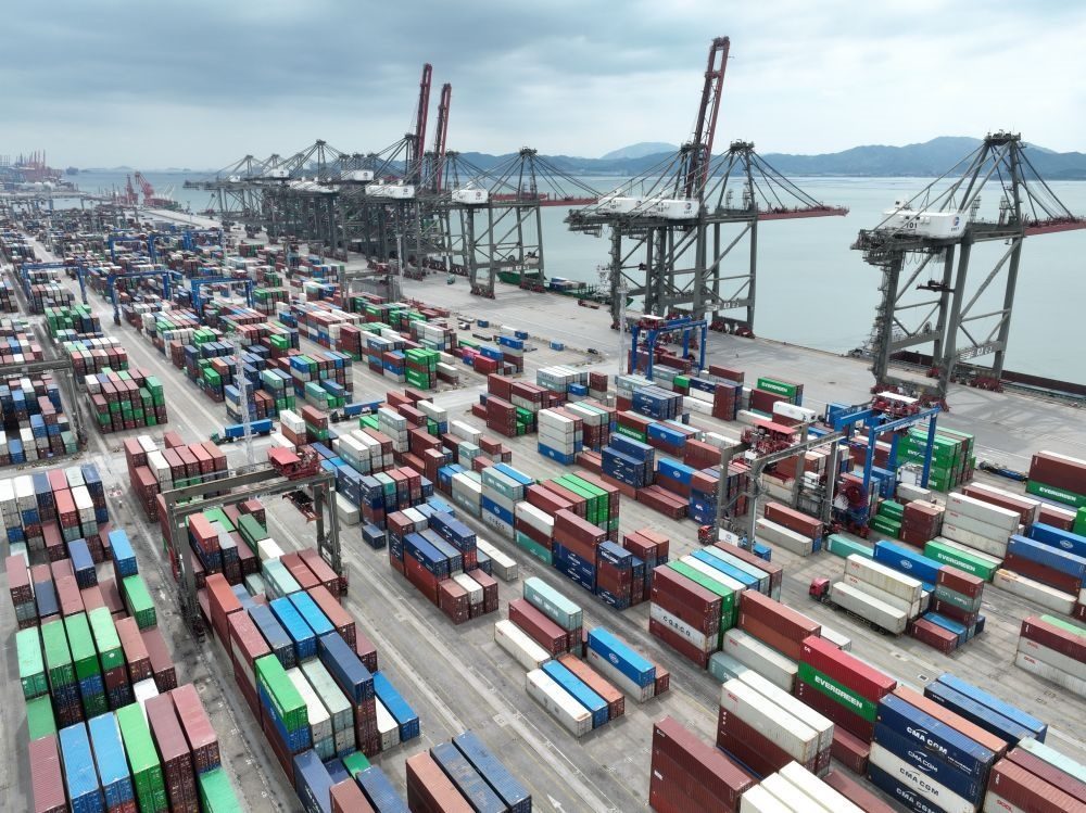 這是中國（福建）自由貿易試驗區(qū)廈門片區(qū)內的廈門遠海碼頭（2024年9月5日攝）。