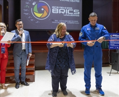 5月29日，“宇宙·金磚國家”圖片巡回展在北京舉辦。 北京俄羅斯文化中心供圖