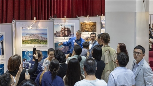 5月29日，“宇宙·金磚國家”圖片巡回展在北京舉辦，活動現(xiàn)場吸引了眾多中國觀眾。北京俄羅斯文化中心供圖