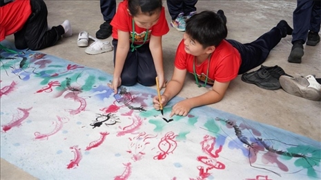 水墨畫教學(xué)。主辦方供圖