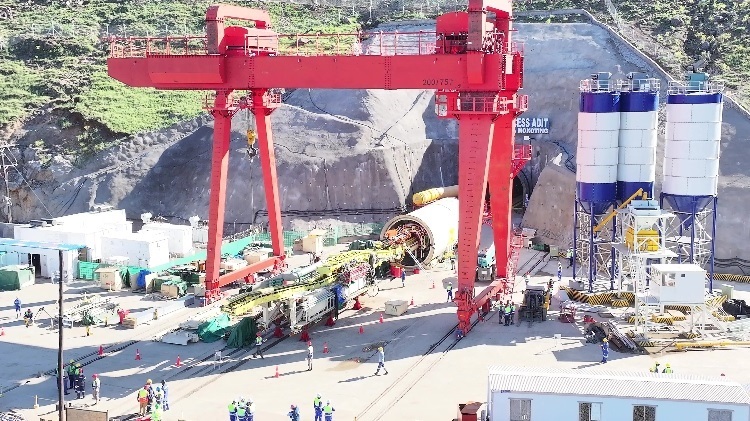 項(xiàng)目步進(jìn)現(xiàn)場(chǎng)。中水電十一局供圖