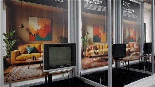 海信顯示技術(shù)展示畫(huà)作。海信南非公司供圖