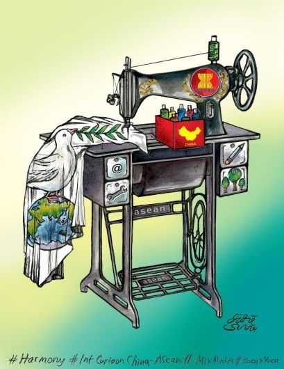 單幅卡通一等獎(jiǎng)獲獎(jiǎng)作品。（主辦方供圖）