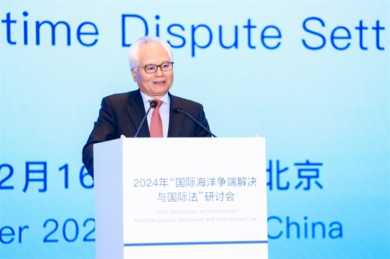 華陽海洋研究中心理事長、中國南海研究院學(xué)術(shù)委員會(huì)主席吳士存在開幕式致歡迎辭。華陽海洋研究中心供圖