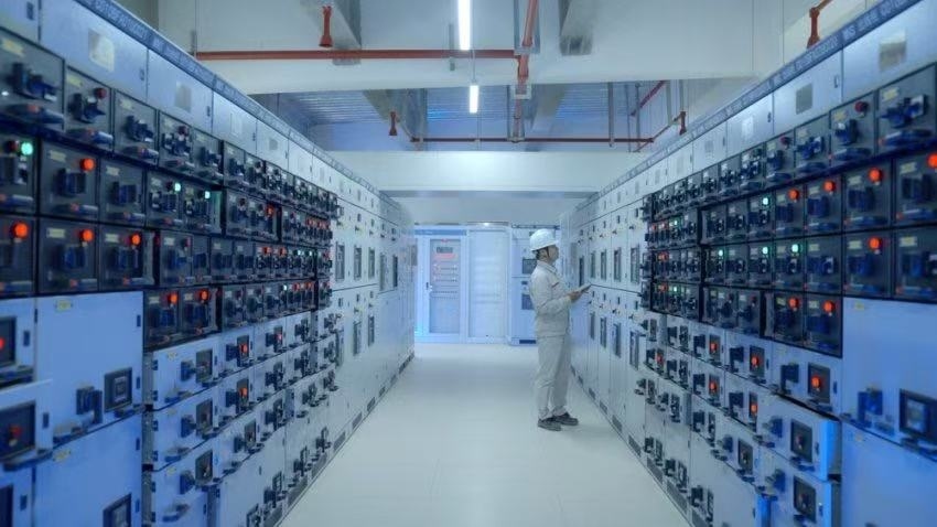 300兆瓦壓氣儲能示范工程低壓配電室。受訪者供圖