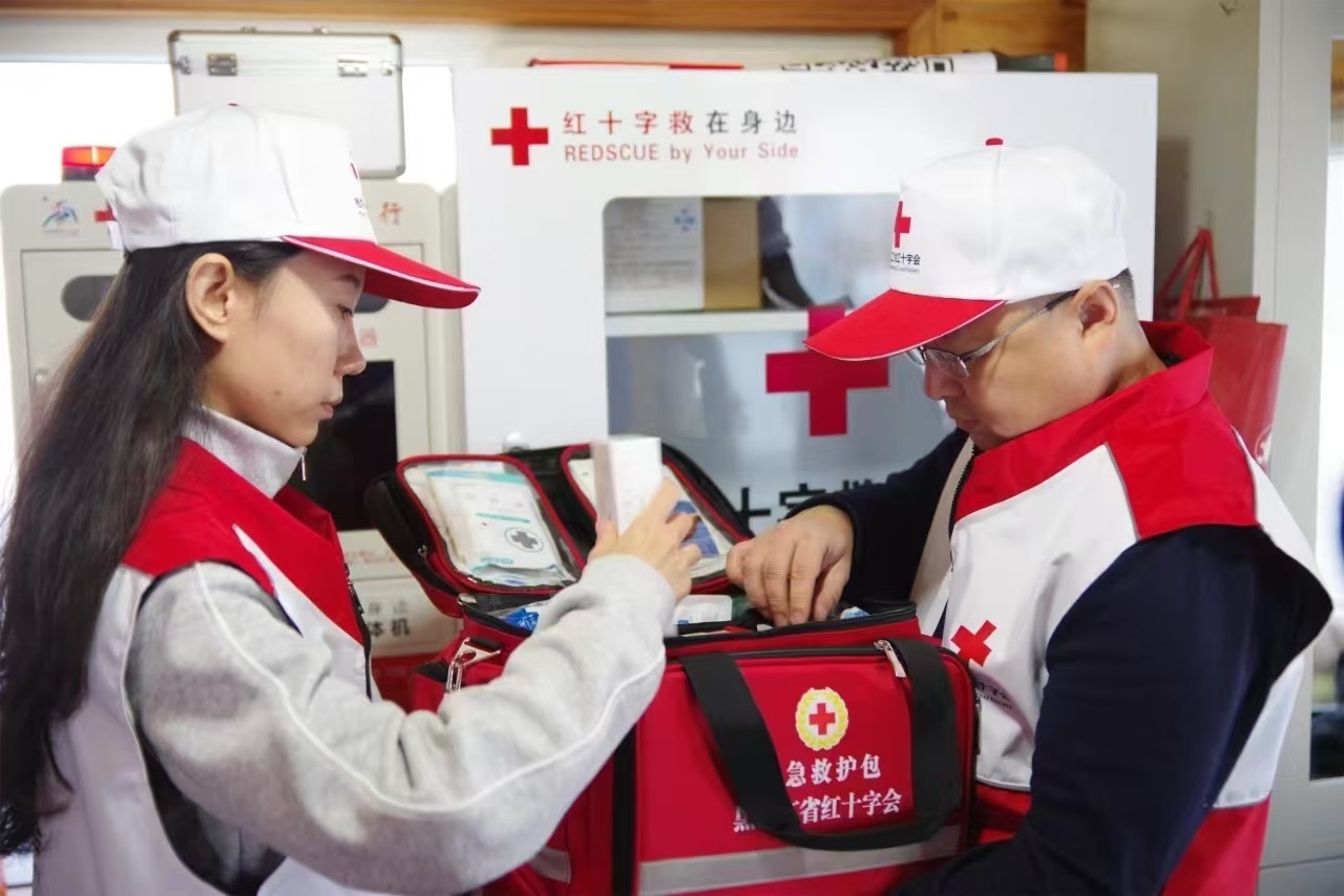 應(yīng)急救援志愿者培訓(xùn)現(xiàn)場。 中國紅十字會總會供圖