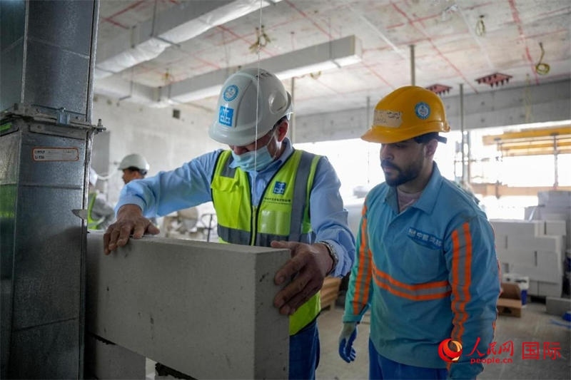 砌墻。人民網(wǎng)塔里克·易卜拉欣攝