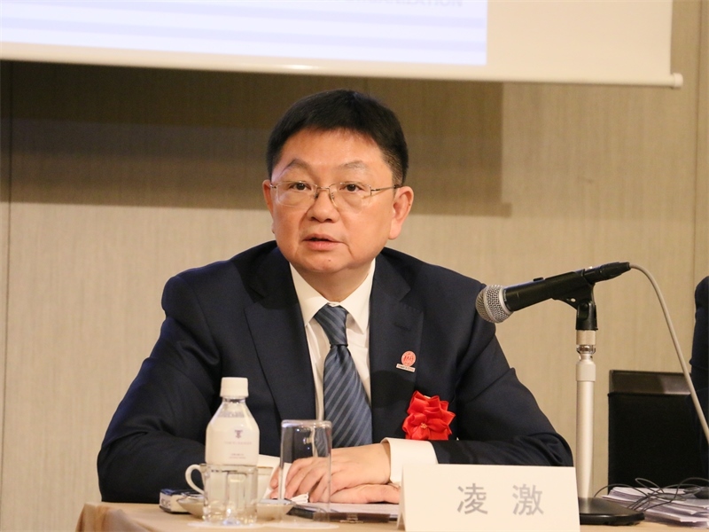 商務部副部長兼國際貿(mào)易談判副代表凌激致辭。人民網(wǎng) 許可攝