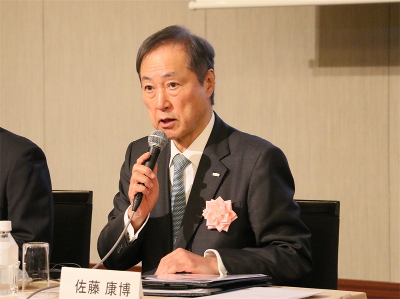 日中投資促進機構會長佐藤康博致辭。人民網(wǎng) 許可攝