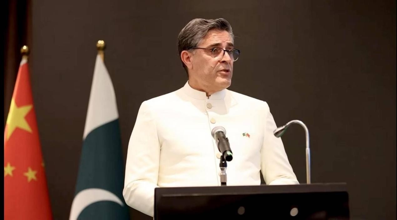 巴基斯坦駐華大使卡里爾·哈什米致辭。巴基斯坦駐華大使館供圖