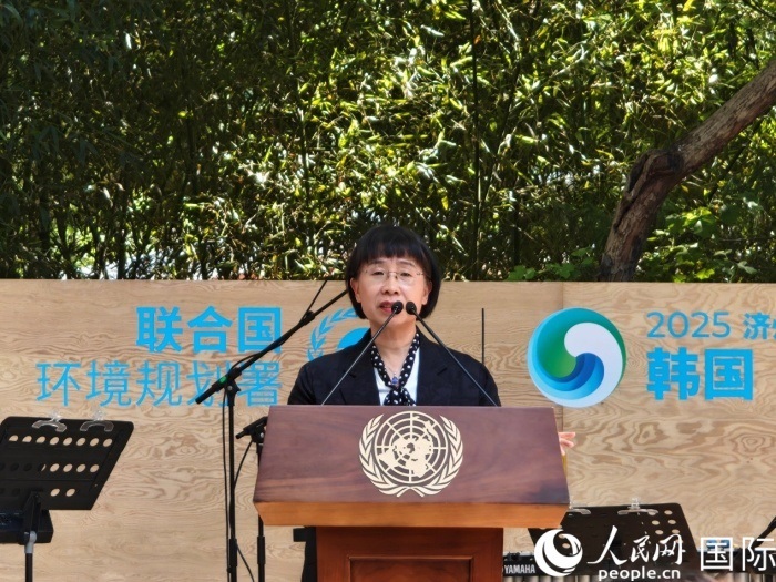 周國梅致辭。人民網(wǎng)記者 李明攝